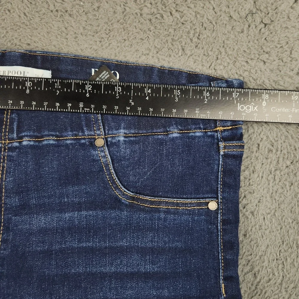 Liverpool Chloe Pull-On Slim Eco Jeans Womens 16/33 Plus Dark Wash Blue Denim